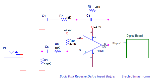 Back Talk Reverse Delay Input Buffer