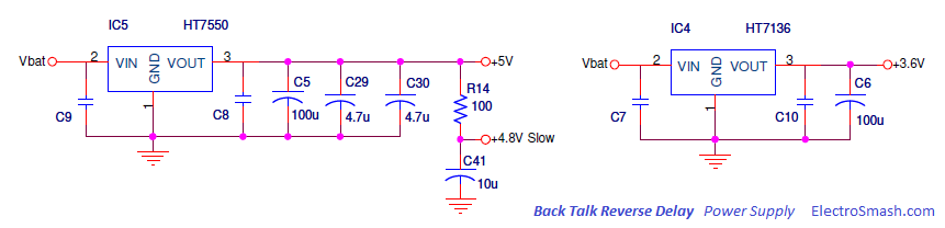 Back Talk Reverse Delay Power Supply