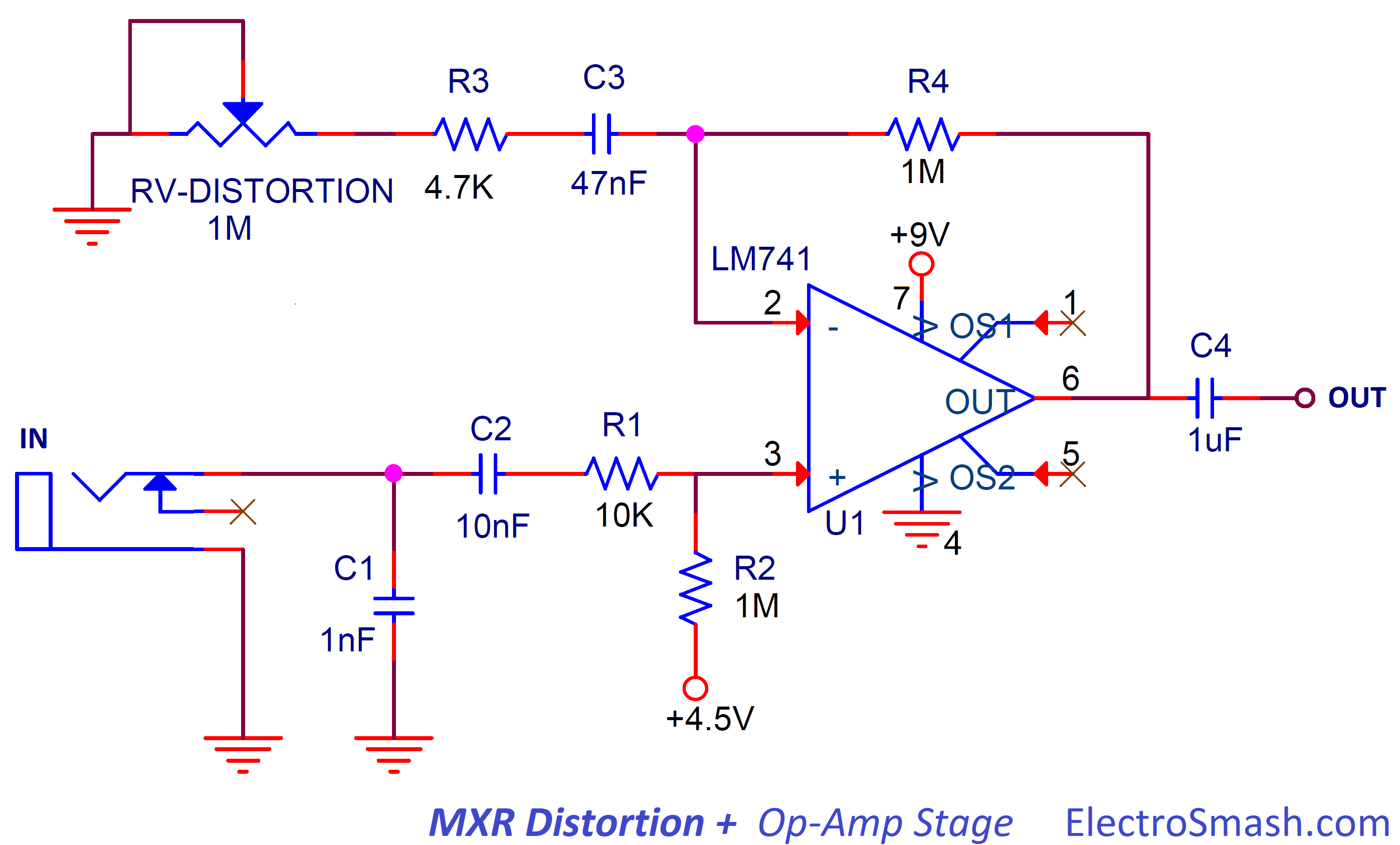 mxr distortion op amp stage