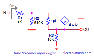 Tube Screamer Input Buffer Small Signal